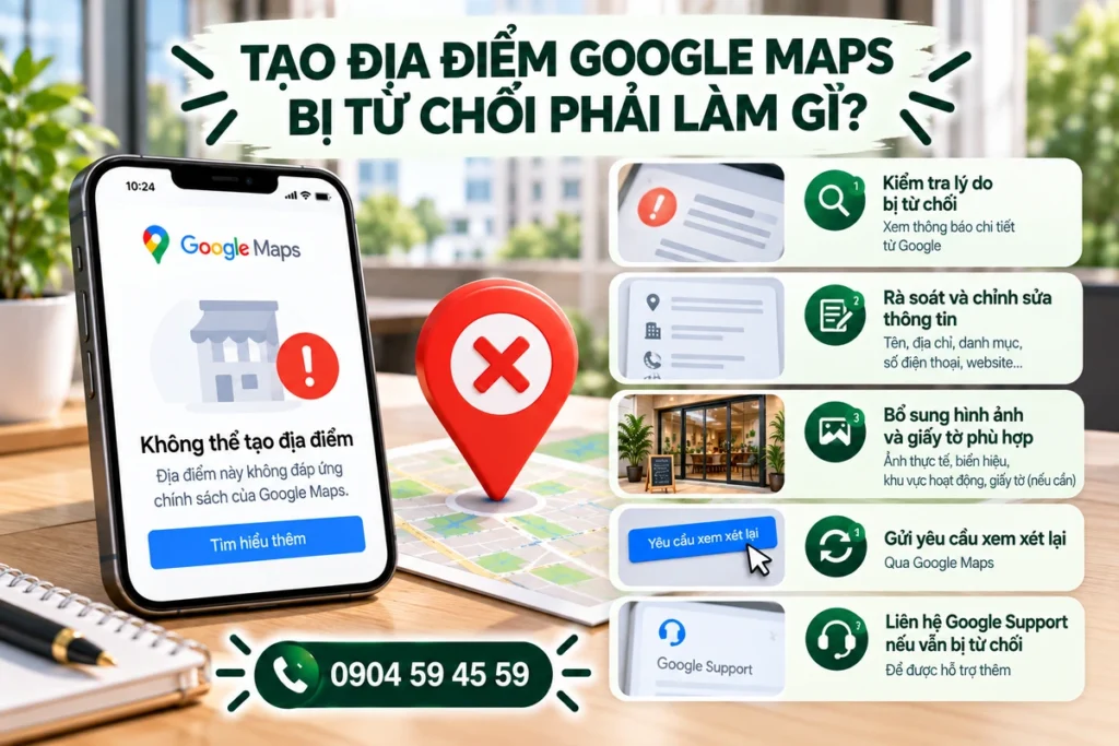 Tạo Địa Điểm Google Maps Bị Từ Chối Phải Làm Gì?